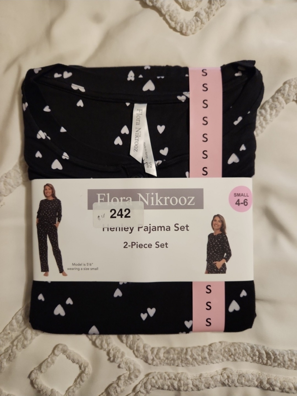 Flora Nikrooz Black Pajama Set - Small